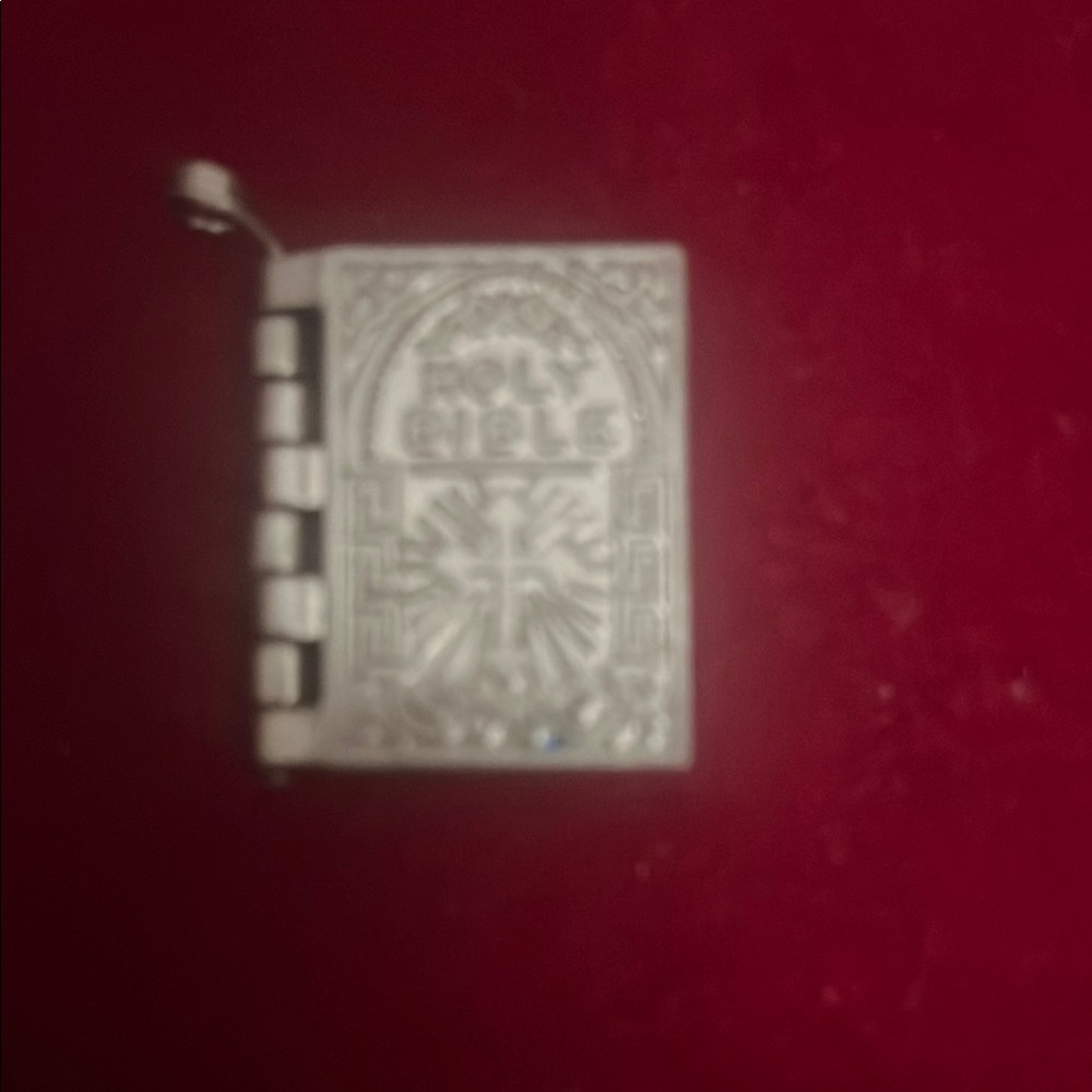 Silver Holy Bible Pendant
